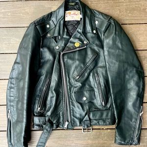 Insane Insane 60s//Early 70s Biker Motorcycle Leather Jacket Size 36